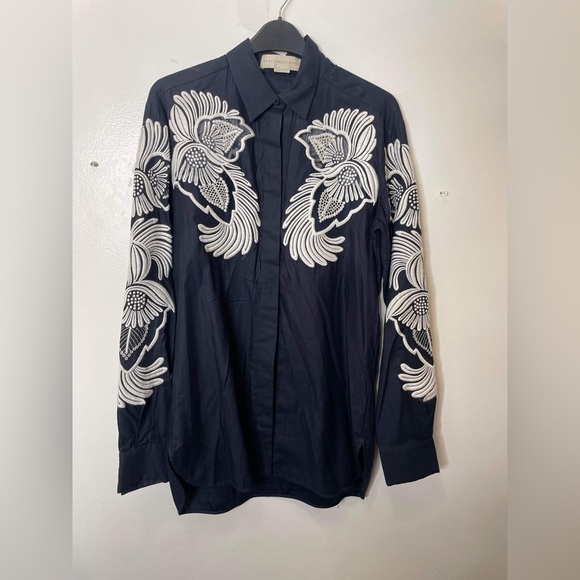Stella McCartney
Feather-Flower-Embroidered Poplin Shirt size small - Picture 6 of 10